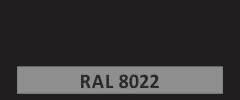 RAL Farbe 8022 - Dunkelbraun;