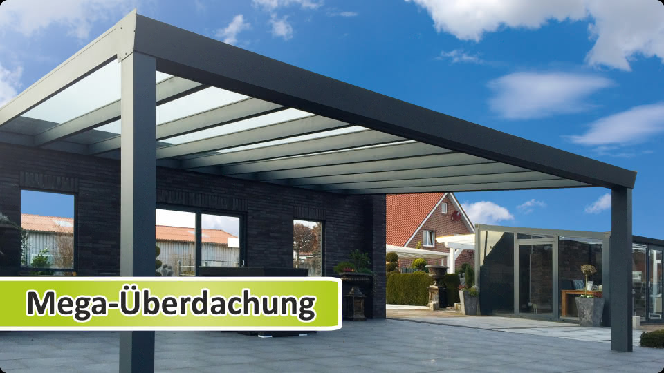 Terrassenüberdachung in extra groß