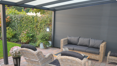 Wand Aluminium für Terrassenüberdachung