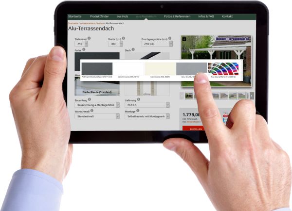 Terrassendach Onlinekonfigurator mit Preis