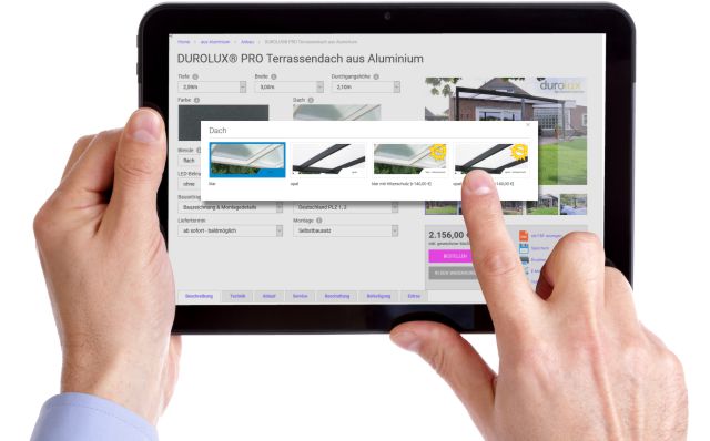 Terrassendach Onlinekonfigurator mit Preis