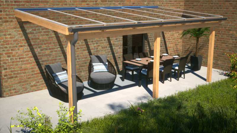 Konfigurator Anbau Terrassendächer aus Leimholz